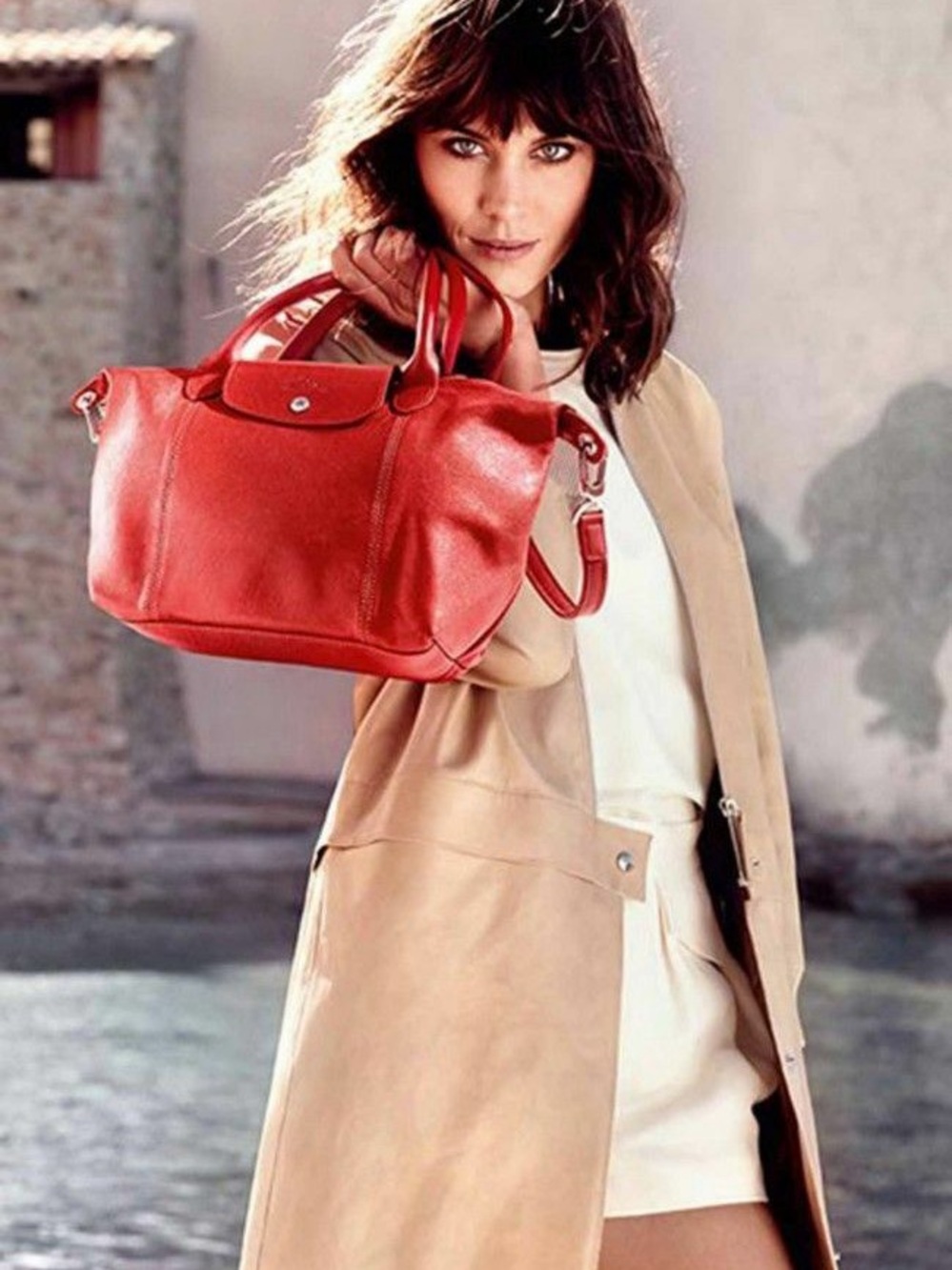 Longchamp Le Pliage Leather Top Handle crossbody bag